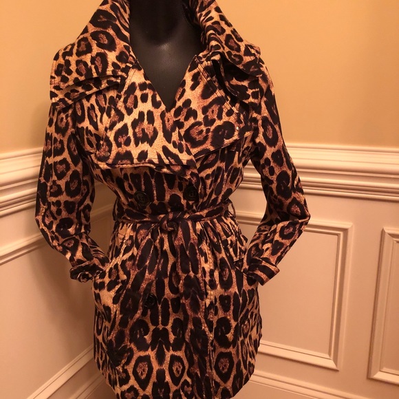 Leopard print Trench Coat - - Picture 3 of 5